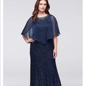 Womens plus size dress blue.